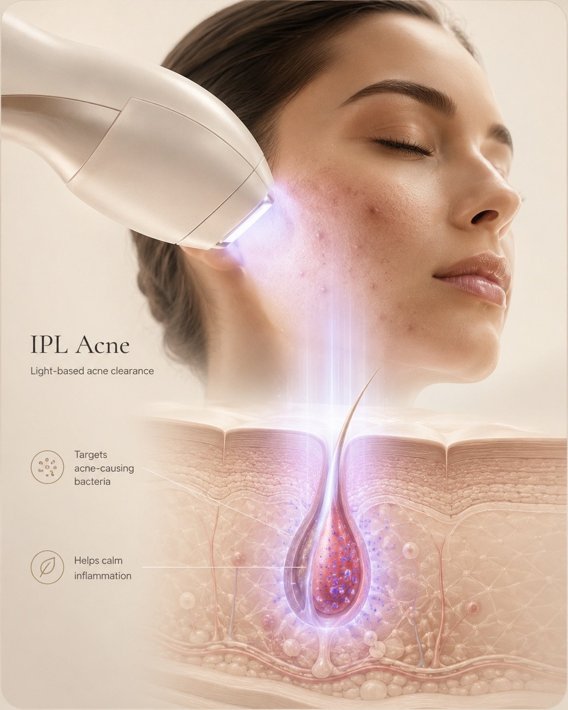 IPL acne clearance light therapy at DK Aesthetics Highland Park IL