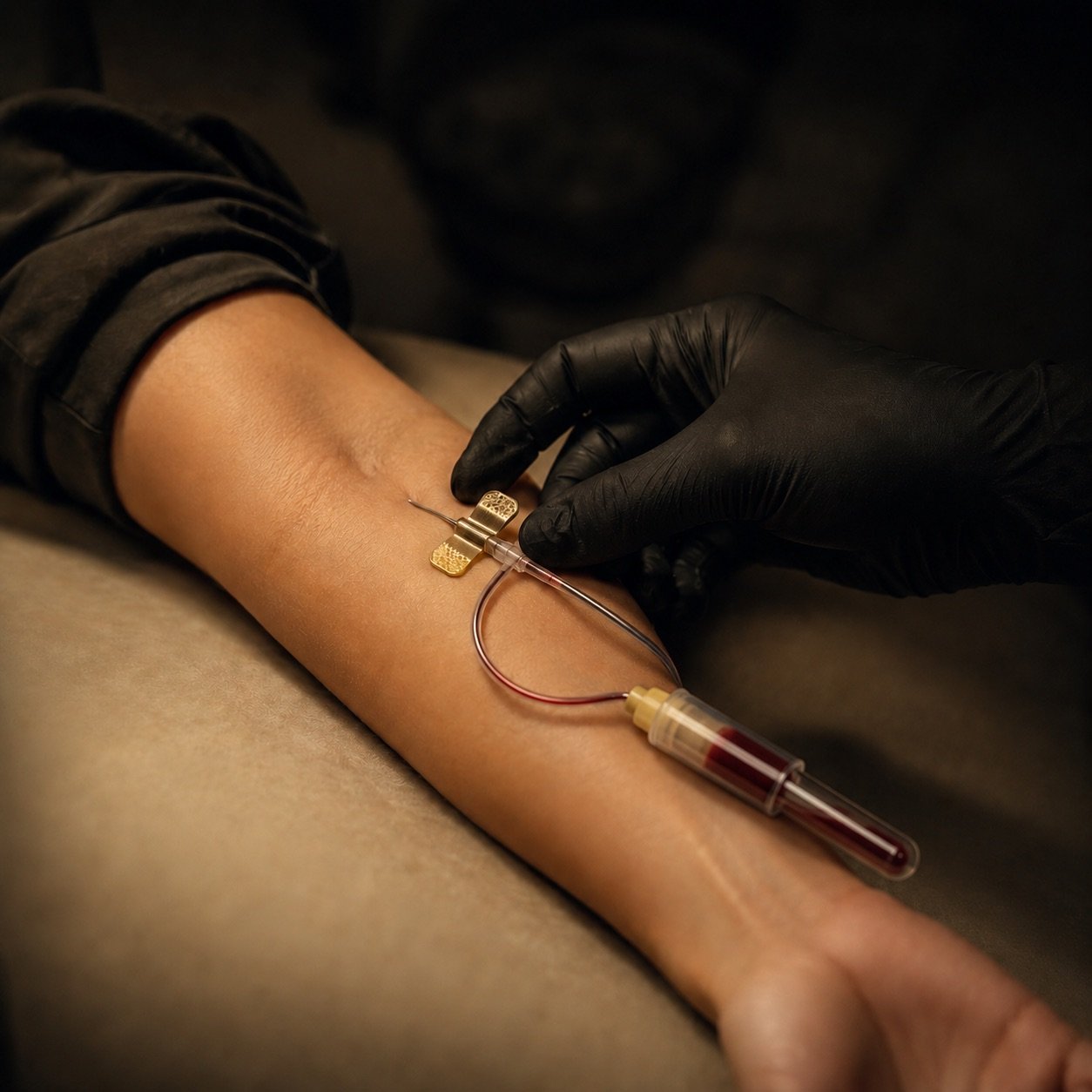 Gentle blood draw for biofiller preparation at DK Aesthetics Highland Park IL